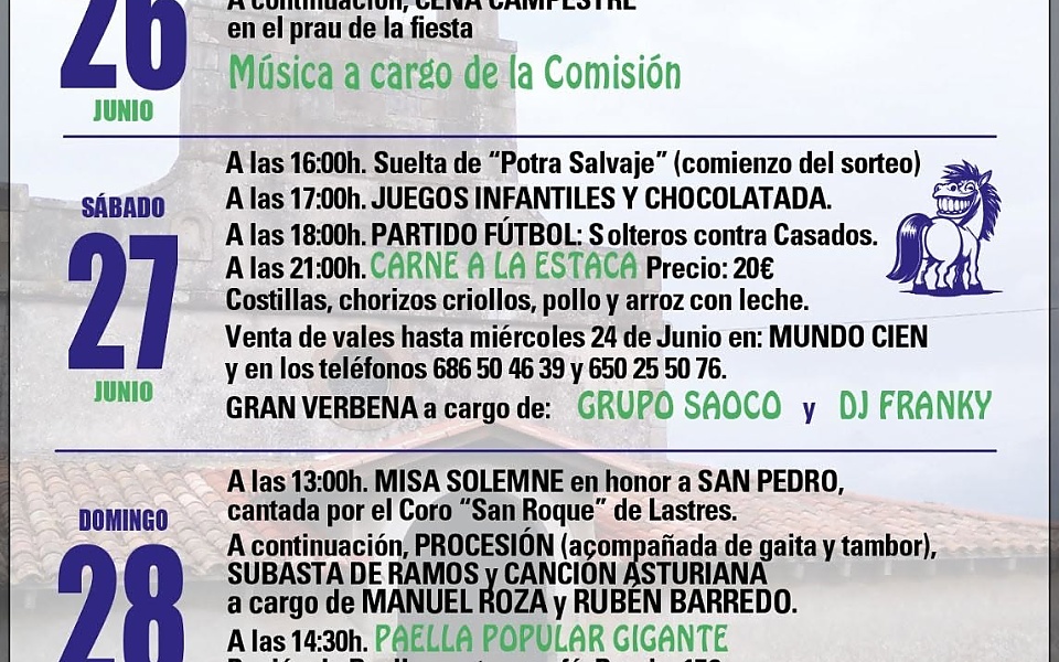FIESTAS DE SAN PEDRO DE SALES 2026