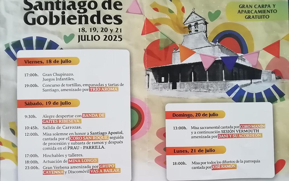 FIESTAS SANTIAGO DE GOBIENDES 2025